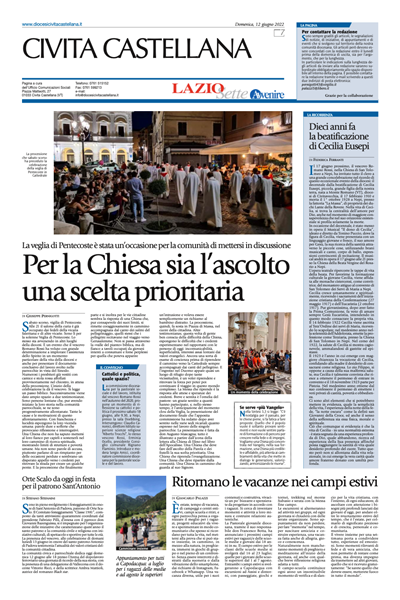 Avvenire - pagina diocesana del 12/06/2022